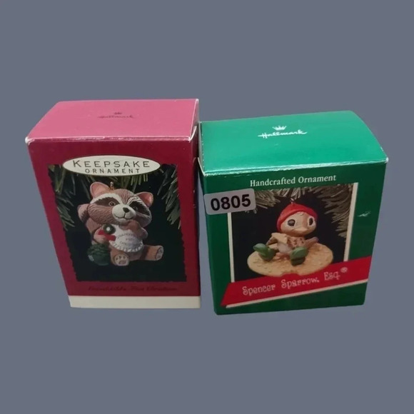 Hallmark vtg animals lot of 9 ornaments - Picture 2 of 10